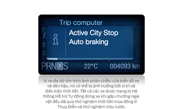 Hệ thống tự động phanh khi phát hiện chướng ngại vật