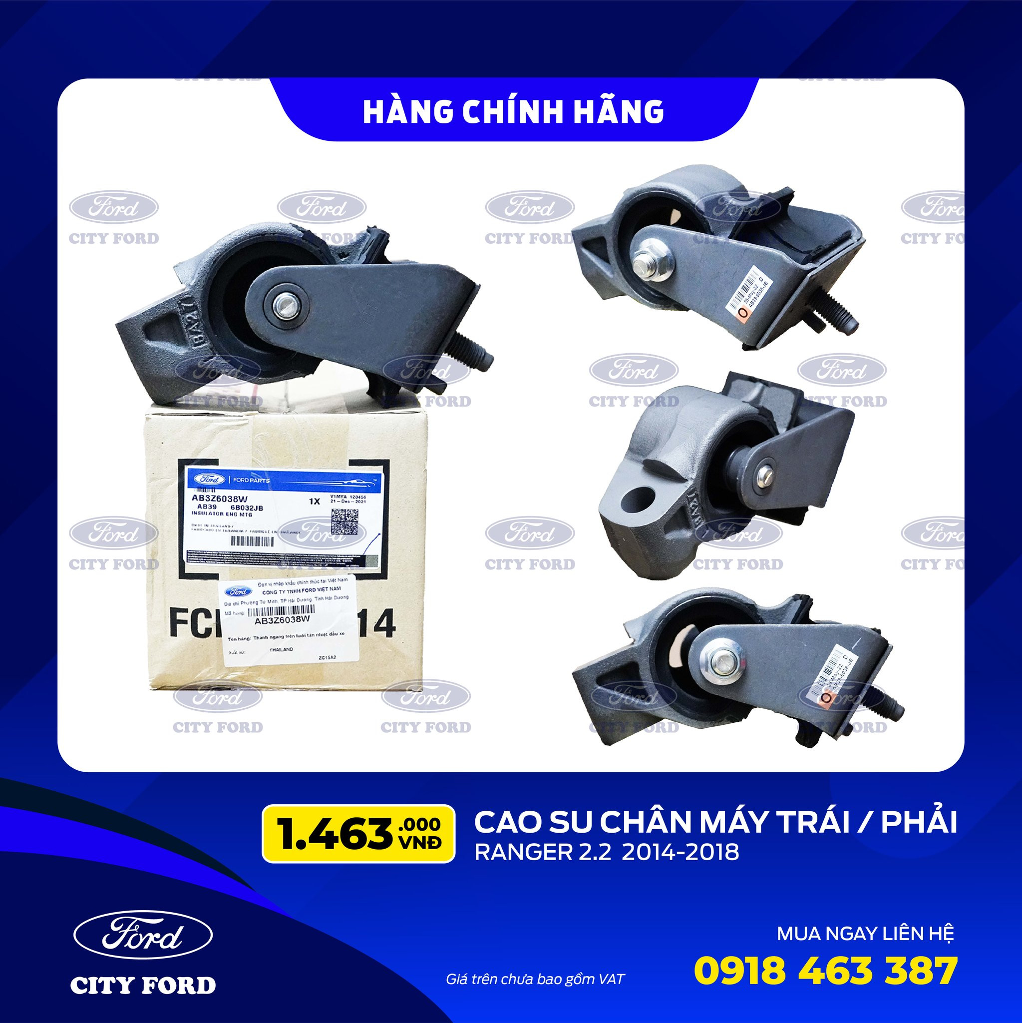 Cao su chân máy ( Trái | Phải ) - Ranger 2.2 2014-2018